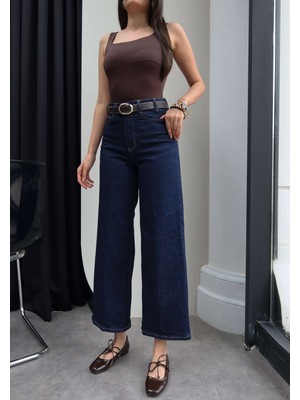 Esra Helvacı Kemerli Geniş Paça Jean