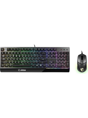 Msı Gg GK30 Combo Tr Gaming Klavye & Mouse, Rgb LED Aydinlatma, USB Baglanti, Suya Dayanıklı