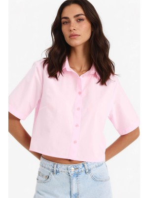 DeFacto Regular Fit Poplin Kısa Kollu Gömlek F8580AX25SM