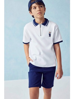 DeFacto Ayıcıklı Regular Fit Polo Yaka Kısa Kollu Polo Tişört Erkek Çocuk H2971A826SM