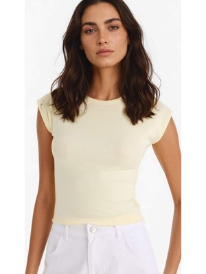 DeFacto Slim Fit Bisiklet Yaka Basic Düz Modal Kısa Kollu Tişört F0685AX25SP