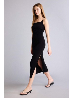 DeFacto Bodycon Vücudu Saran Maxi Elbise H6454AX26SM