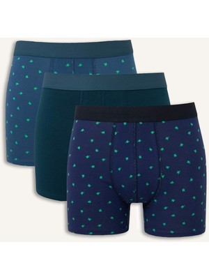 DeFacto Regular Fit Baskılı 3'lü Boxer G9371AX26SP