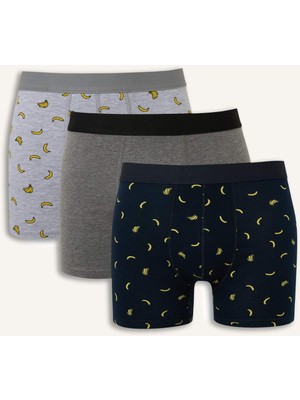 DeFacto Regular Fit Meyve Baskılı 3'lü Boxer G9375AX26SP