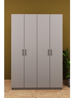 Asra Trend Lüks 4 Kapaklı Portmanto Askılı Vestiyer %100 MDF Ayakkabılık Dolabı V08