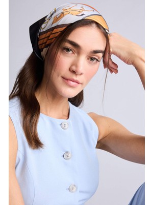 DeFacto Kadın Desenli Saten Fular H1040AX26SM