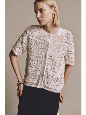 DeFacto Regular Fit Ajurlu Triko Hırka H0871AX26SP