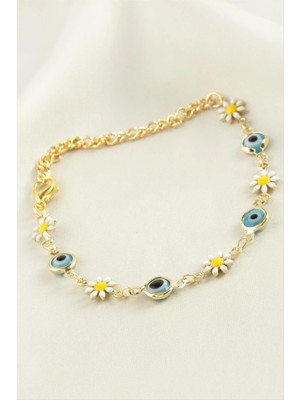 Zenvia Papatya Nazar Boncuk Mineli Bileklik