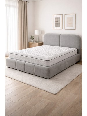 Mersanto Milano Bazalı Yatak Seti – Modern Sandıklı Depolamalı Çift Kişilik Yatak