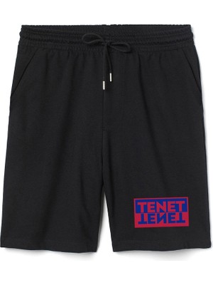 Tenet Double Color Logo Erkek Siyah Şort