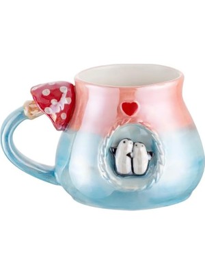 Adoz Shopping Istanbul Porselen Kupa 400 ml Mavi