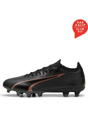 Erkekler İçin Puma Ultra Match Fg/Ag Siyah Krampon 42 Numaralı Hafif ve Performanslı Ayakkabı