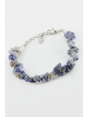 Sodalit Kırık Doğaltaşlı Bileklik Nemere