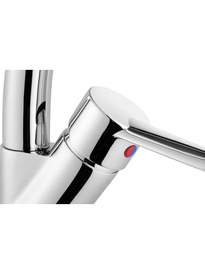Viva Lavabo Bataryası A41063, 360° Dönebilen, Krom, Seramik Diskli Kartuş, Tezgah Üstü Montaj