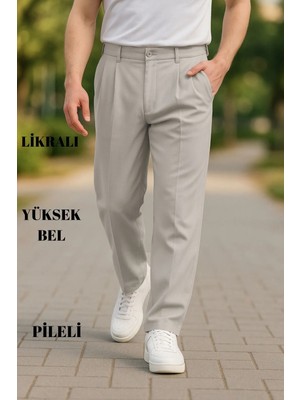 Cedy Denim Erkek Yüksek Bel Pileli Baggy Chino Pantolon C358