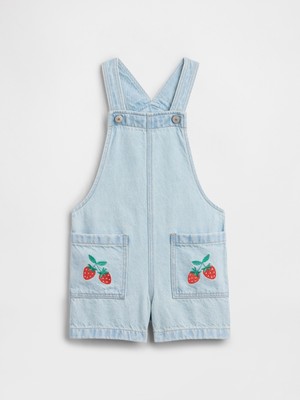 Gap Kız Bebek Açık Mavi Relaxed Denim Tulum