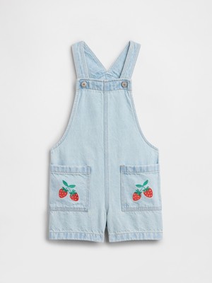 Gap Kız Bebek Açık Mavi Relaxed Denim Tulum