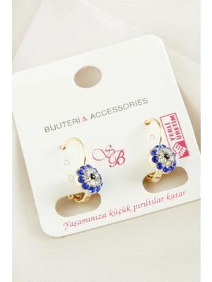 Nazar Taşlı Klipsi Küpe Nemere