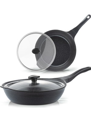 Thermoad 28 cm Gri Wok Tava Granit Kaplama ile Dayanıklı ve Sağlıklı Pişirme Deneyimi