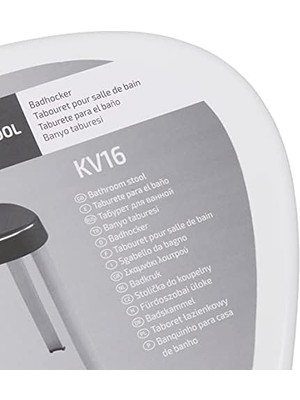 Adoz Shopping Banyo Taburesi Alu. Beyaz M-KV16-01