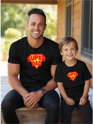 Tshirthane Super Dad Boy Baba Oğul Kız (TEK ÜRÜN FİYATIDIR KOMBİN YAPMAK İÇİN EN AZ 2 ADET SEPETE EKLEYİNİZ)