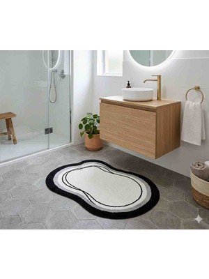 new colourse Amorf Kaymaz, Yıkanılabilir Banyo Halısı