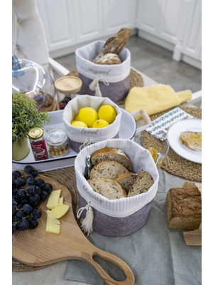 Akinco Yuvarlak Katlanabilir Çok Amaçlı Saklama Organizer Kutu Keçe Sepet (3 Boy)