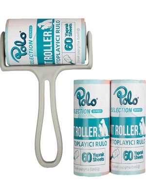 Polo Tüy Toplama Rulosu 60 Yaprak + 2 Adet Yedek 10 cm
