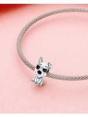 Corney Design Cool Dog Sevimli Köpek Charm 925 Ayar Gümüş