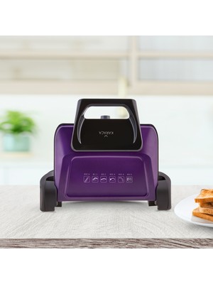 Karaca Future Plus Bio Diamond Tost Makinesi 1800 W Yanmaz Yapışmaz Kaplama Mor Renk