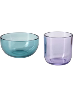 IKEA Talltıta Mavi-Lila Tealight Mumluk