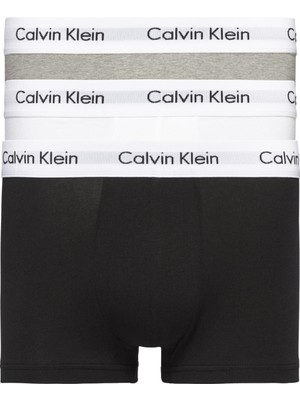 Calvin Klein Erkek Renkli 3'lü Trunk Boxer Seti Cotton Stretch Pamuklu Esnek Konforlu Tasarım