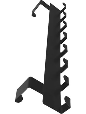 Adoz Shopping Metal Mat Siyah Kapı Arkası Askılık – 8 Kancalı Amerikan Tipi Organizer Askı, Banyo ve Oda Kapıları Için Pratik Askılık, Delmeden Montajlı Kapı Arkası Askı (Siyah)