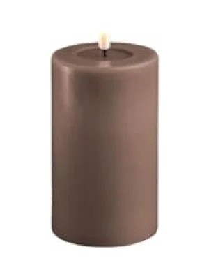 Esranın Dünyası Kahverengi Moka LED Mum - 7.5X12.5 Cm, Şık Tasarım