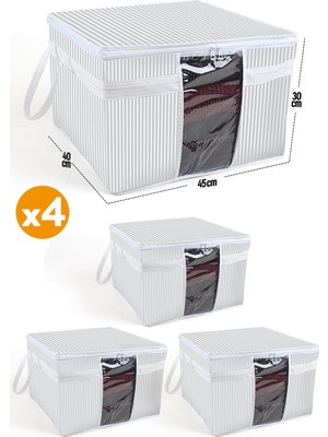 PremiumPort 4'lü Pencereli Kazak Hurcu, 45X40X30 Cm, Şık ve Kullanışlı Ürün