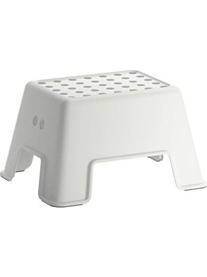Esranın Dünyası Kaymaz Üst Kısımlı Plastik Tabure, Beyaz, 25 cm Yükseklik