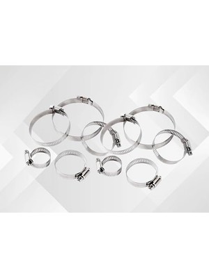 Adoz Shopping Tork Ayarlı Paslanmaz Çelik Hortum Kelepçesi, 406 Model, 10 Adet Farklı Boylarda, Ayarlanabilir Bağlantı Elemanı