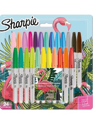 Sharpie Renkli Fine Permanent Markör 24'lü Set Kalıcı İşaretleme İçin İdeal Seçenek