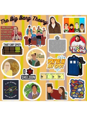 Adoz Shopping The Big Bang Theory Seti | Laptop Notebook Telefon Etiket