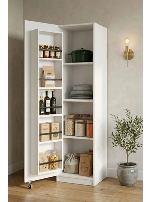 Robin Home Çok Amaçlı Dolap Mutfak Dolabı Beyaz