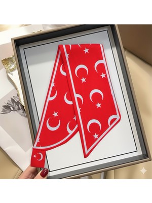 Nurfemina Türk Bayrağı Desenli Dalgalanan Ay Yıldız Gökyüzü Temalı Çocuk Yaka Fuları (10 Adet)