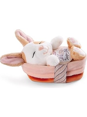 Starseven Nici 48707 Toy Sleeping Bunny Caramel Dotted In Peach Basket 12CM