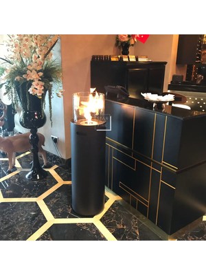 Starfire Torch Siyah Taşınabilir Bioethanol Şömine – Dumansız, Kokusuz