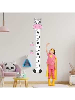 Adoz Shopping Sevimli Inek Boy Ölçer - Bebek ve Çocuk Odası Boy Cetveli
