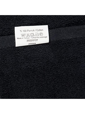 Adoz Shopping Lisanslı BASKILI%100 Pamuk Banyo Havlusu, Siyah, 70X140 cm