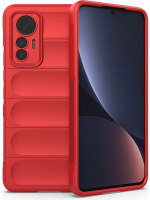 Akinco Xiaomi Mi 12 Lite Kılıf Optimum Silikon - Kırmızı