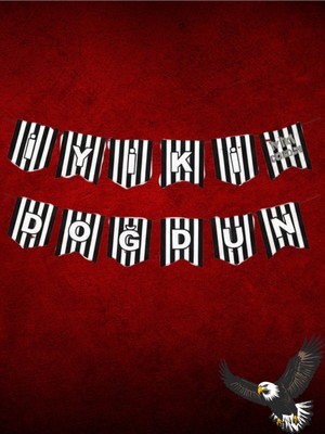 Umamiçe Siyah Beyaz "iyi Ki Doğdun" Yazılı Banner