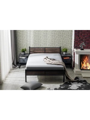 Vivense Evger Metal Karyola, K30, Siyah, 120X200