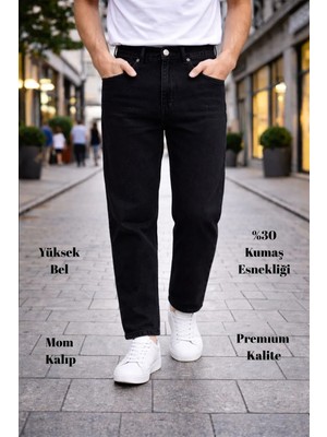 CEDY DENIMDar Paça Erkek Yüksek Bel Kot Pantolon - Salaş Mom Jean C333