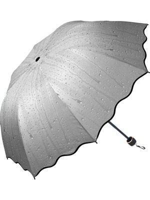 Marlux Siyah Yağmur Damlası Kadın Şemsiye Rüzgar Koruma Özellikli Yarasatip Manuel Mekanizma